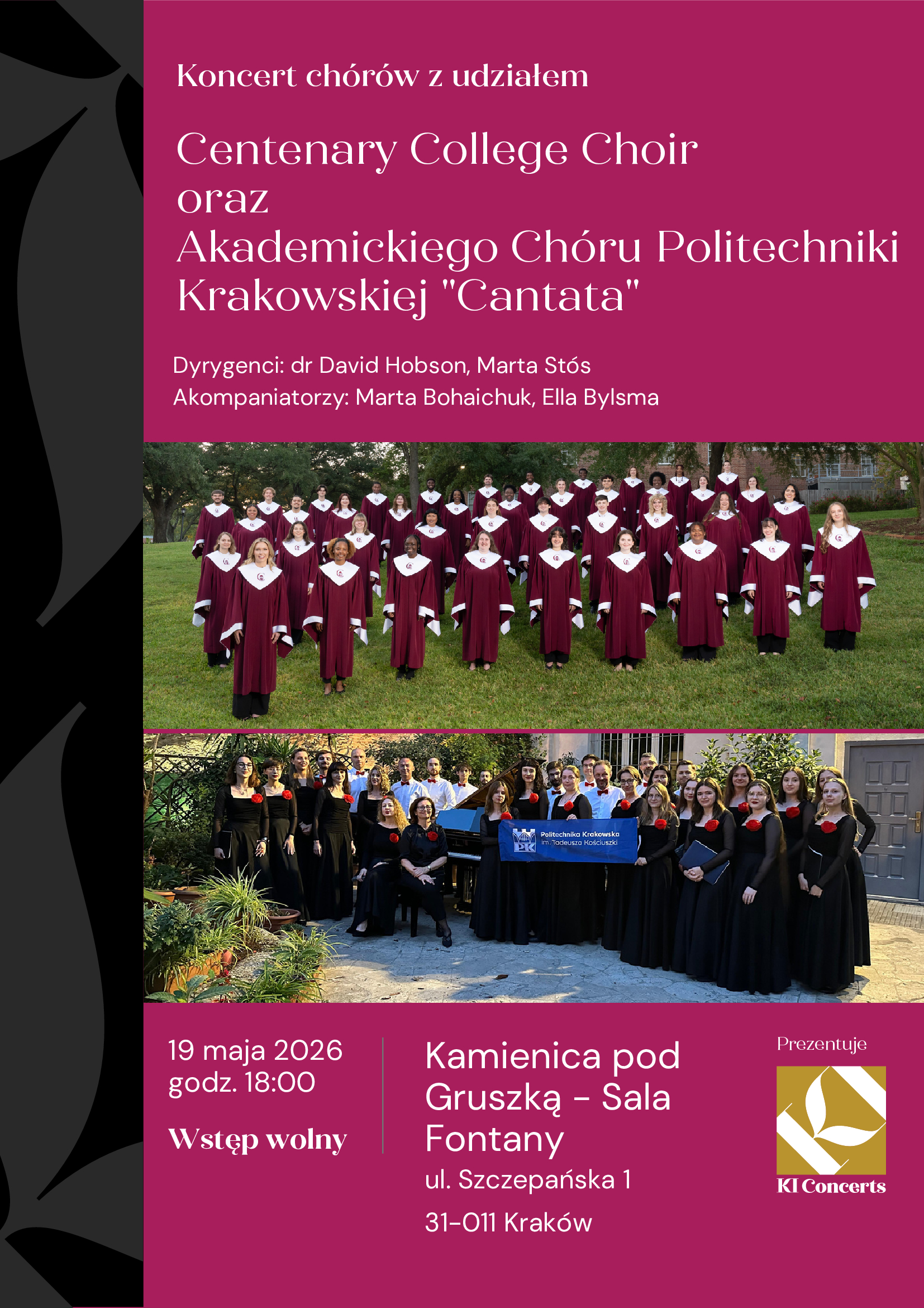 Koncert „Cantaty” i „Centenary College Choir” z USA